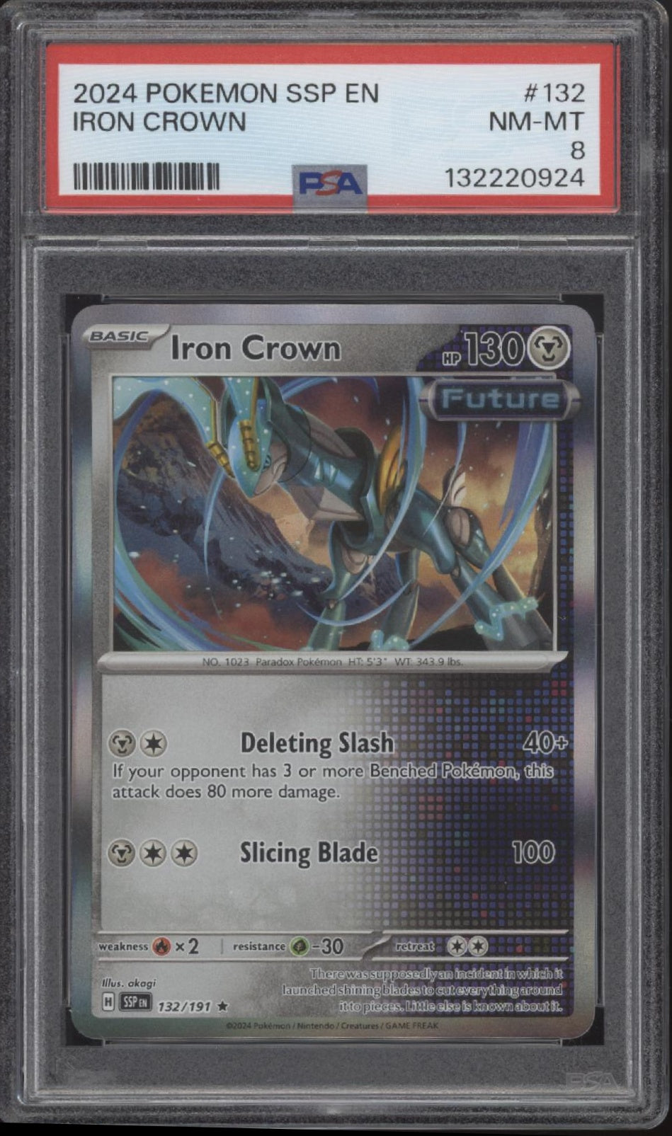 Iron Crown Pokemon Surging Sparks #132 PSA 8、Collector Store LLC Gaming、kayou