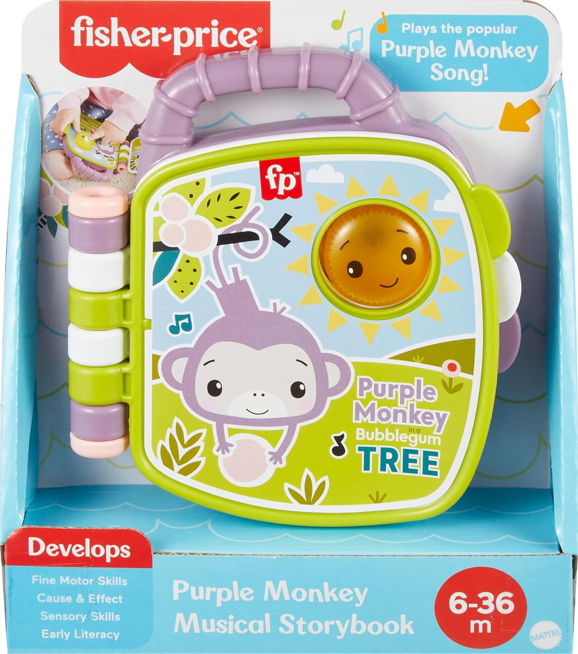 Fisher Price Purple Monkey Musical Storybook、ToyWiz、kayou