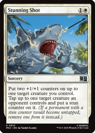 Stunning Shot (MSC-610) - Commander: Marvel Super Heroes Foil、Wizards of the Coast、kayou