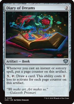 Diary of Dreams (SOS-248) - Secrets of Strixhaven Foil、Wizards of the Coast、kayou