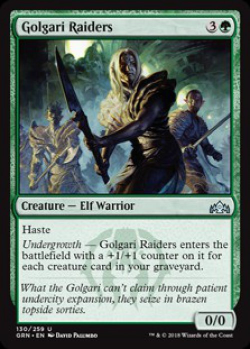 MtG Trading Card Game Guilds of Ravnica Uncommon FOIL Golgari Raiders #130、ToyWiz、kayou