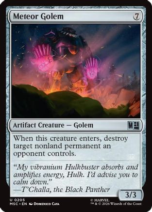 Meteor Golem (Surge Foil) (MSC-205) - Commander: Marvel Super Heroes Foil、Wizards of the Coast、kayou