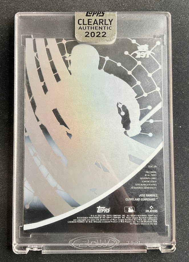Jose Ramirez 2022 Topps Clearly Authentic Tek Auto 34/50 #TEK-JR、Collector Store LLC、kayou