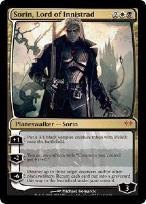 MtG Trading Card Game Dark Ascension Mythic Rare Sorin, Lord of Innistrad #142 Lightly Played、ToyWiz、kayou