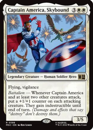 Captain America, Skybound (MSC-588) - Commander: Marvel Super Heroes Foil、Wizards of the Coast、kayou