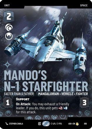 Mando's N-1 Starfighter - Faster than a Fathier (Prestige) (810) - Ashes of the Empire、Fantasy Flight Games、kayou