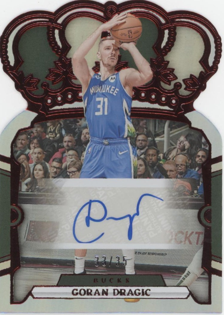 Goran Dragic 2023-24 Panini Crown Royale Die-Cut Red Auto 33/35 #CA-GDM、Collector Store LLC、kayou