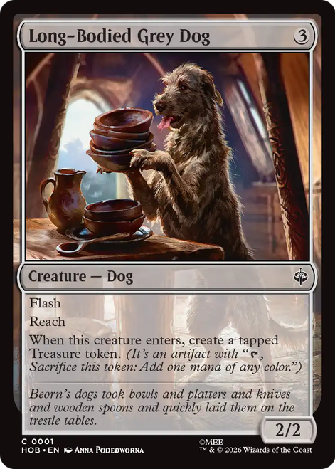 Long-Bodied Grey Dog (Foil) | The Hobbit、Magic: The Gathering、kayou