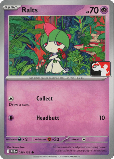 Mega Evolution 058/132 Ralts (Prize Pack League Promo Non-Holo)、Pokemon、kayou