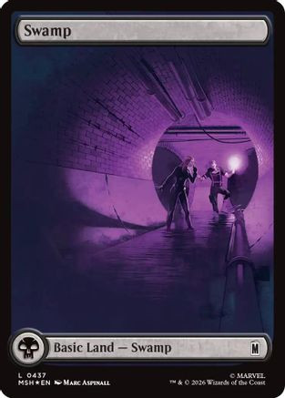 Swamp (0437) (Surge Foil) (MSH-437) - Marvel Super Heroes Foil、Wizards of the Coast、kayou