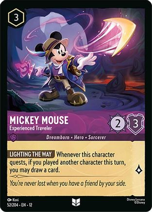 Mickey Mouse - Experienced Traveler (52/204) - Wilds Unknown、Ravensburger、kayou