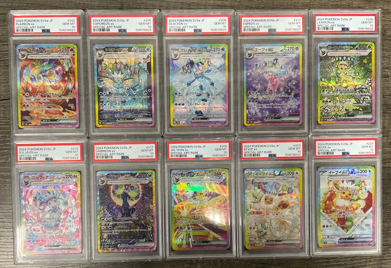 Eeveelution Pokemon Terastal Fest ex Special Art Rare JP PSA 10 Sequential Set、Collector Store LLC Gaming、kayou