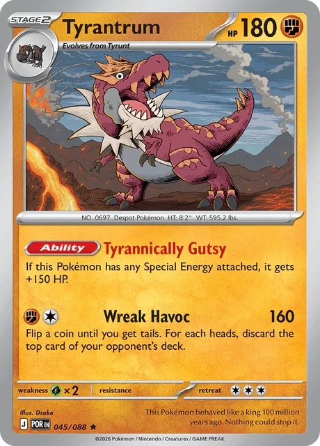 ME Perfect Order 045/088 Tyrantrum (Non-Holo)、Pokemon、kayou