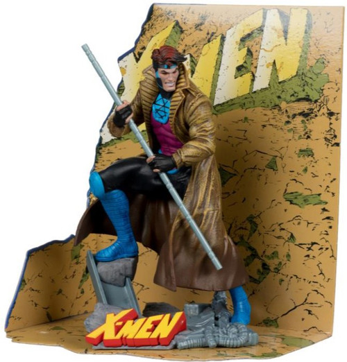 McFarlane Toys Marvel Gambit Posed Figure with Scene X-Men #1, Damaged Package、ToyWiz、kayou