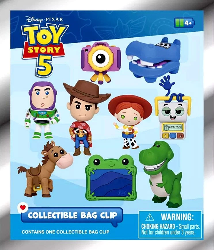 Disney 3D Figural Foam Bag Clip Toy Story 5 Series 1 Mystery Pack 1 RANDOM Figure、ToyWiz、kayou