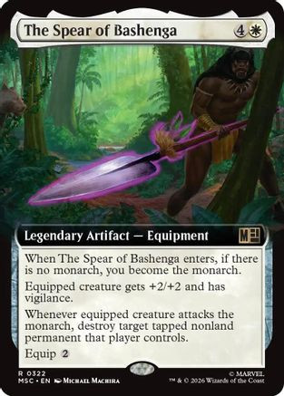 The Spear of Bashenga (Extended Art) (MSC-322) - Commander: Marvel Super Heroes、Wizards of the Coast、kayou