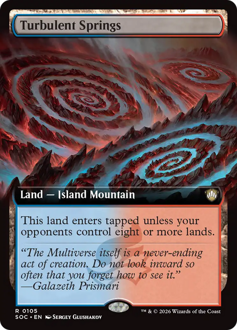 Turbulent Springs (Extended Art) | Secrets of Strixhaven Commander、Magic: The Gathering、kayou