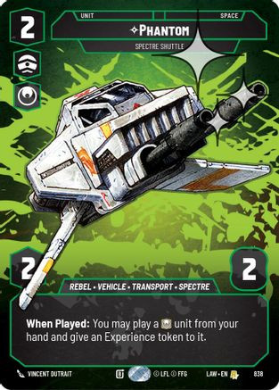 Phantom - Spectre Shuttle (Prestige Foil) (838) - A Lawless Time Foil、Fantasy Flight Games、kayou