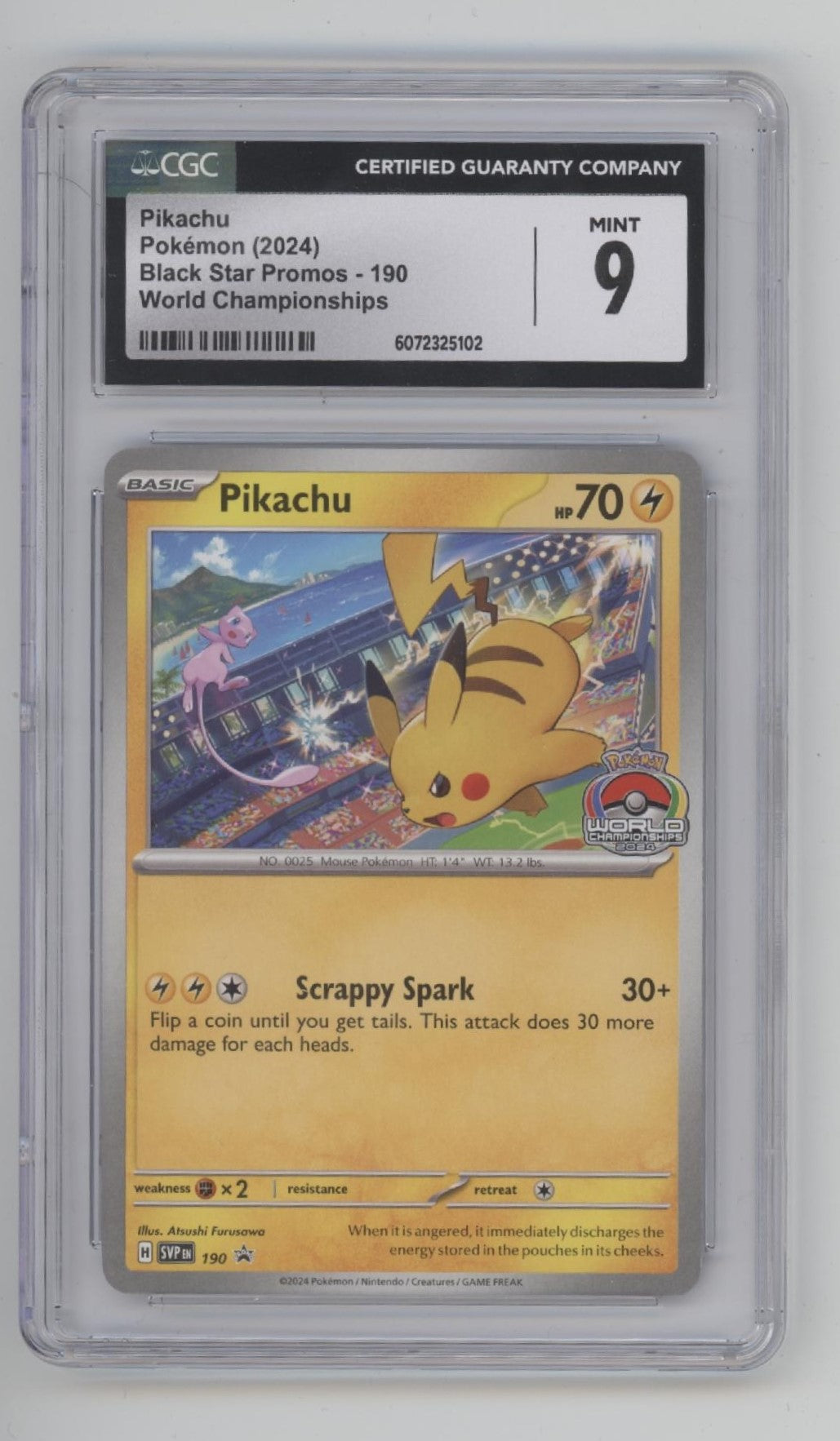 Pikachu Pokemon World Championships Black Star Promo #190 CGC 9、Collector Store LLC Gaming、kayou
