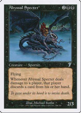 Abyssal Specter (7ED-116) - 7th Edition、Wizards of the Coast、kayou