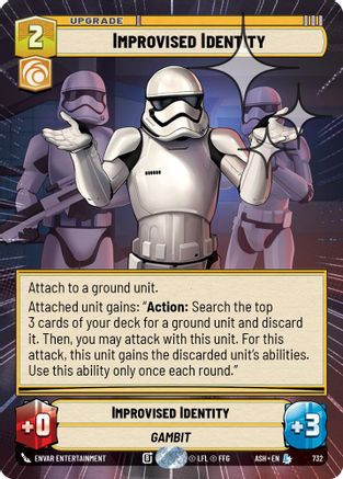 Improvised Identity (Hyperspace Foil) (732) - Ashes of the Empire Foil、GameNerdz、kayou