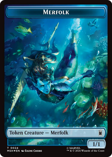 Marvel Super Heroes - Merfolk (#24) Token | Marvel Super Heroes、Magic: The Gathering、kayou