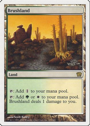 Brushland (9ED-319) - 9th Edition、Wizards of the Coast、kayou