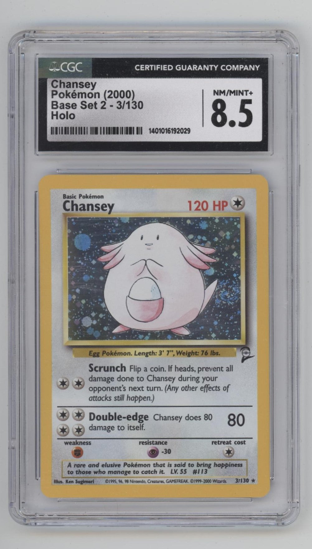 Chansey Pokemon Base Set 2 Holo #3 CGC 8.5、Collector Store LLC Gaming、kayou