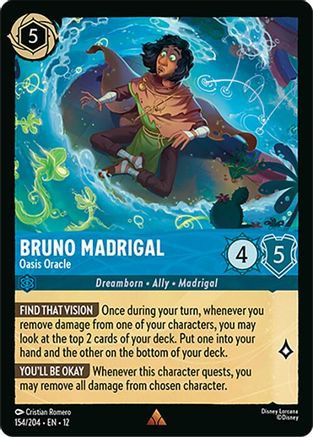 Bruno Madrigal - Oasis Oracle (154/204) - Wilds Unknown Cold Foil、Ravensburger、kayou