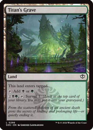 Titan's Grave (SOS-266) - Secrets of Strixhaven、Wizards of the Coast、kayou
