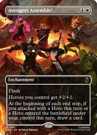 Avengers Assemble! (Borderless) (0341) (MSH-341) - Marvel Super Heroes、Wizards of the Coast、kayou