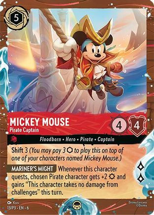 Mickey Mouse - Pirate Captain (Disney Cruise Promo) (13/P3) - Disney Lorcana Promo Cards Holofoil、Ravensburger、kayou