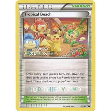 Black & White Promo BW50 Tropical Beach Worlds 2012 (Top 32 Stamp)、Pokemon、kayou