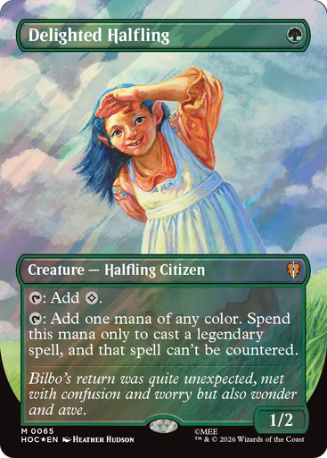 Delighted Halfling (Borderless Art Surge Foil) | The Hobbit Commander、Magic: The Gathering、kayou