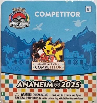 World Championships 2025 Competitor Anaheim Pikachu Varsity Jacket Pin Badge、Pokemon、kayou