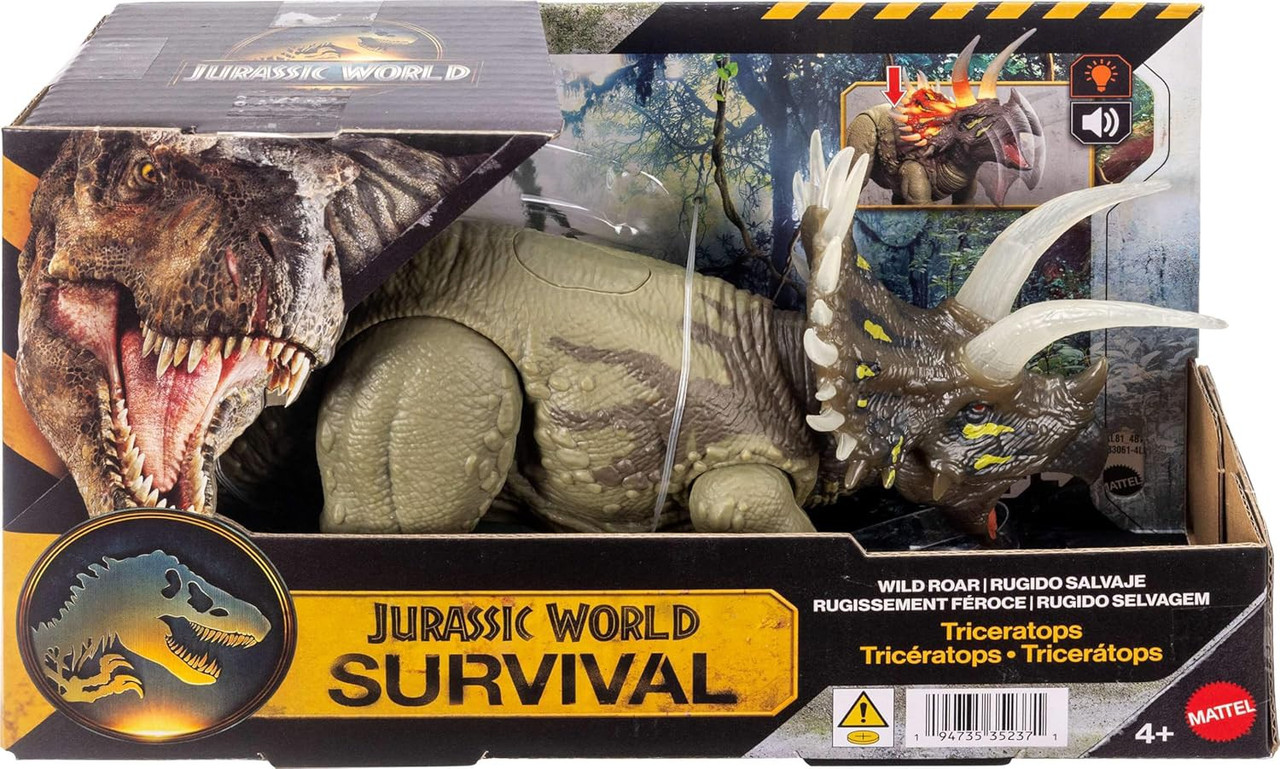 Jurassic World Survival Wild Roar Triceratops Action Figure、ToyWiz、kayou