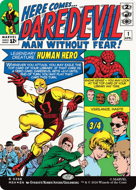 Daredevil, Man Without Fear (Classic Comic Foil) | Marvel Super Heroes、Magic: The Gathering、kayou