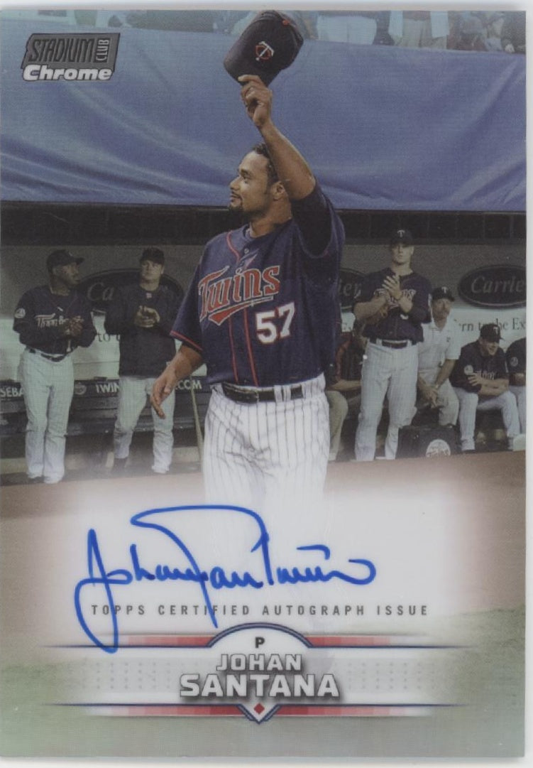 Johan Santana 2025 Topps Stadium Club Chrome Refractor Auto #SCCA-JSA、Collector Store LLC、kayou