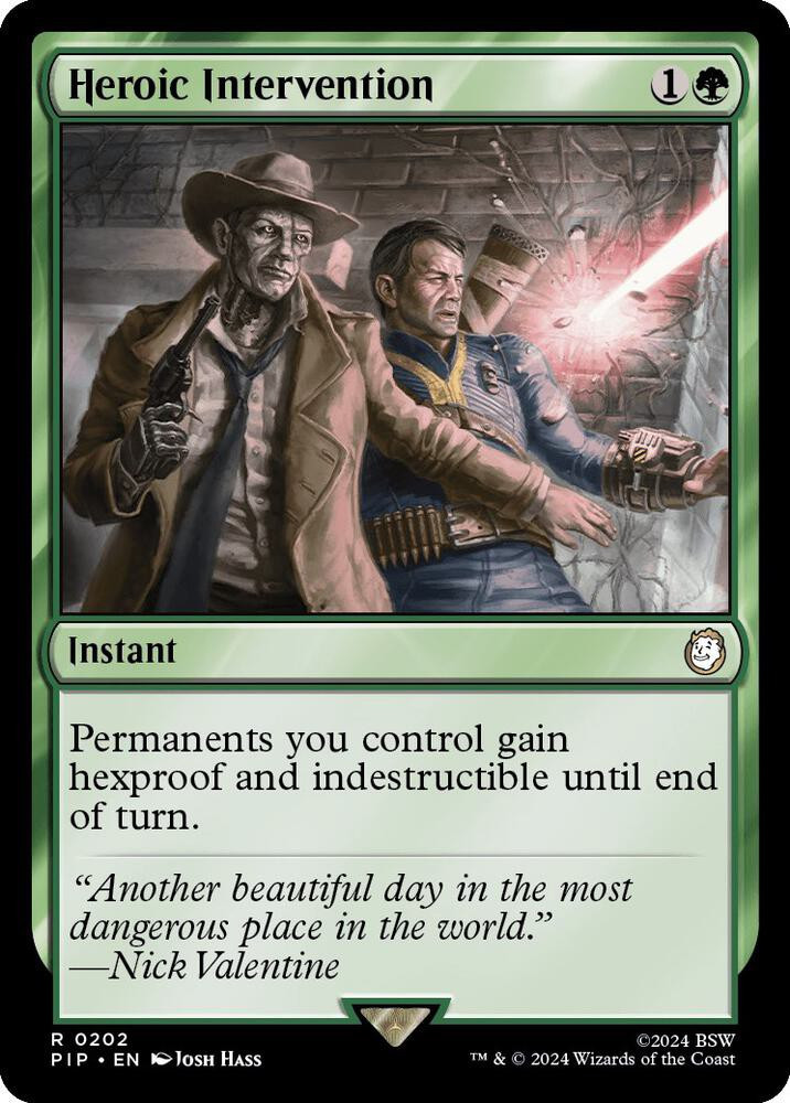 MtG Trading Card Game Universes Beyond: Fallout Rare Heroic Intervention #202、ToyWiz、kayou