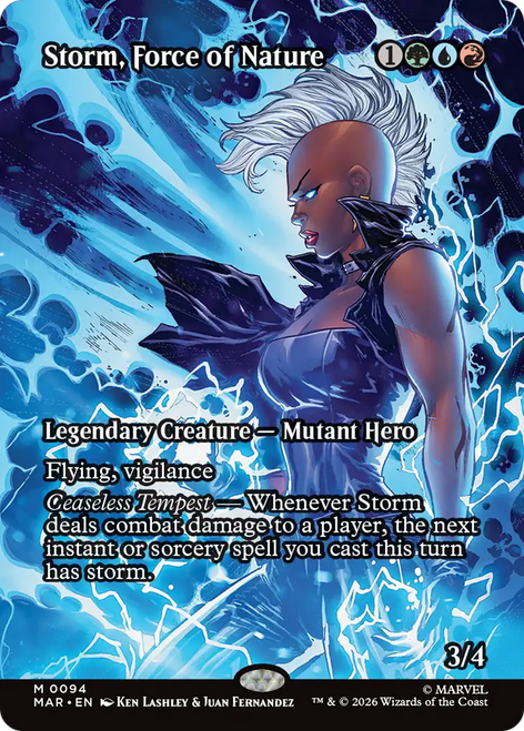 Storm, Force of Nature (Borderless Source Material Foil) | Marvel Universe、Magic: The Gathering、kayou