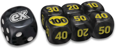 Pitch Black Clear Black w/ White Die & Small Black w/ Yellow Dice (6)、Pokemon、kayou