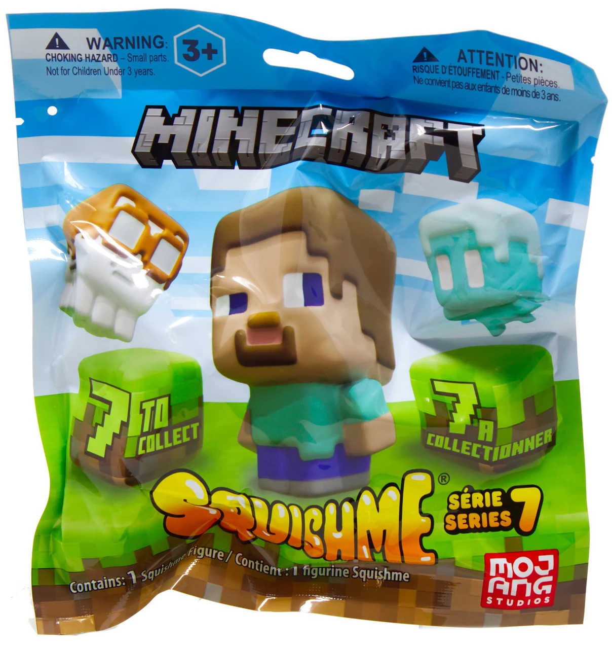Minecraft Squishme Series 7 Mystery Pack 1 RANDOM Character、ToyWiz、kayou