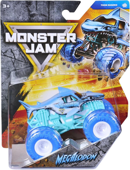 Monster Jam Toon Shaded Series 46 Megalodon Diecast Car、ToyWiz、kayou