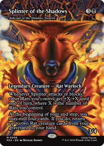 Ashcoat of the Shadow Swarm Splinter of the Shadows (Borderless Source Material) | Teenage Mutant Ninja Turtles Source Material、Magic: The Gathering、kayou