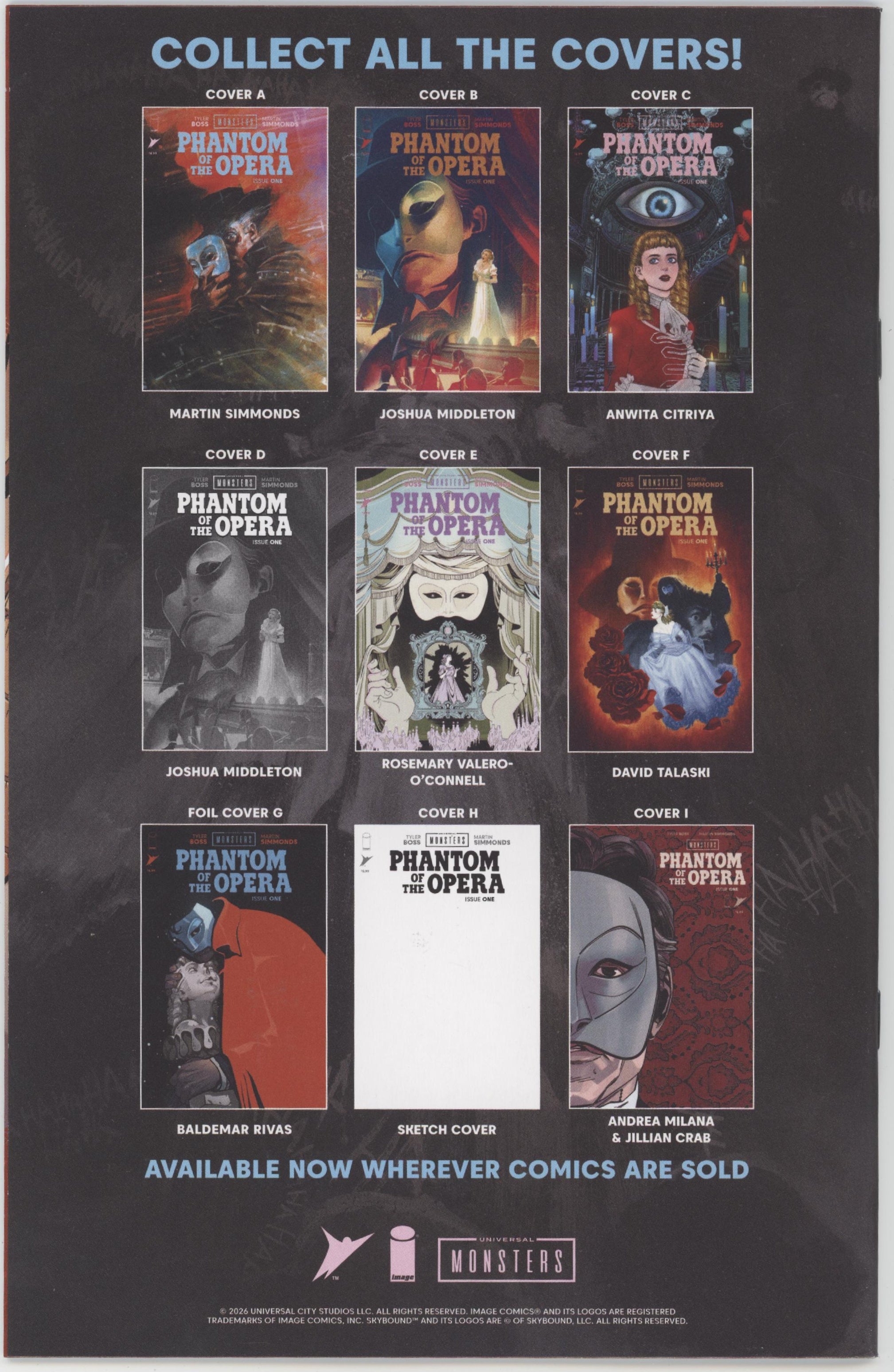 Universal Monsters Phantom Of The Opera #1 (Of 4) Cover C 1 in 10 Anwita Citriya Variant、Image Comics、kayou