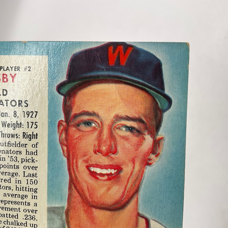 Jim Busby 1954 Red Man #2 Washington Senators VG、Collector Store LLC、kayou