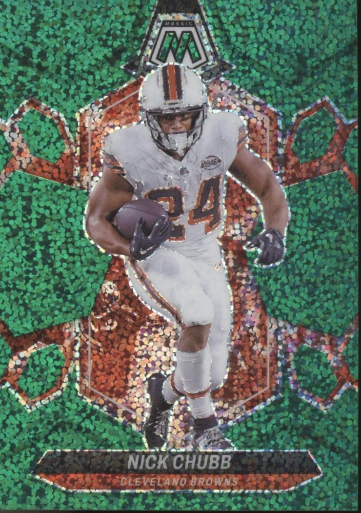 Nick Chubb 2024 Panini Mosaic Green Sparkle Prizm 1/8 #51、Collector Store LLC、kayou