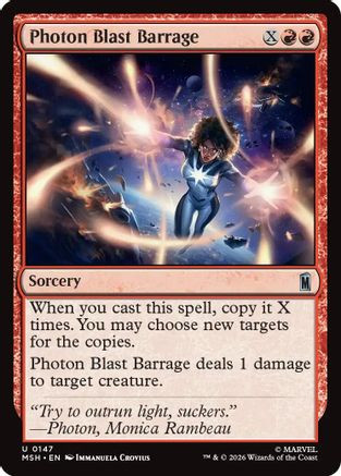Photon Blast Barrage (MSH-147) - Marvel Super Heroes Foil、Wizards of the Coast、kayou