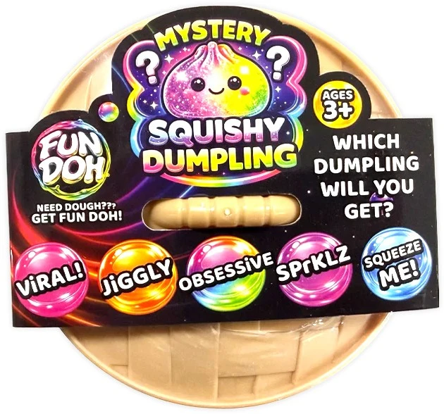 Fun Doh Squishy Dumpling Mystery Pack 1 RANDOM Color、ToyWiz、kayou