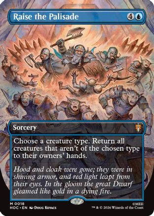 Raise the Palisade (Borderless) (HOC-018) - The Hobbit: Eternal-Legal Foil、Wizards of the Coast、kayou